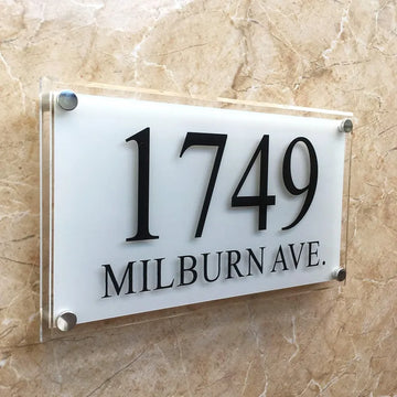 Modern Acrylic House Plaque