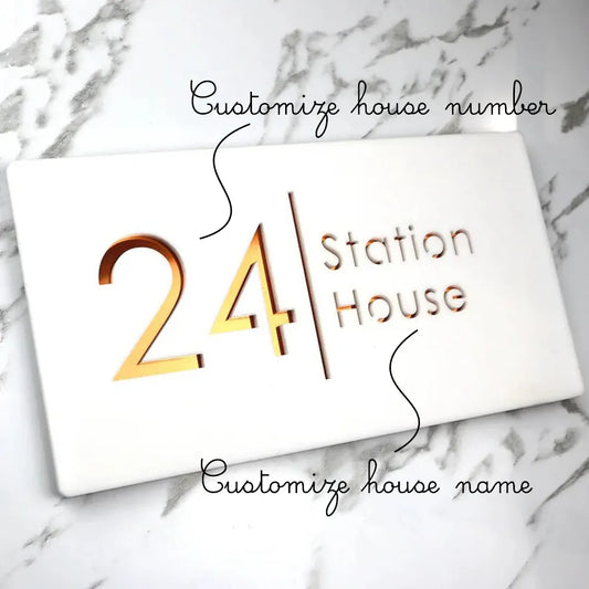 Modern Acrylic House Plaque